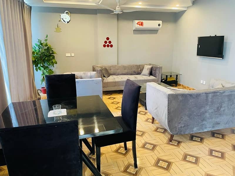 2 Bedroom Luxury Furnished Apartment For Rent Facing Eiffel Tower Sector E -Bahria Town Lahore 0