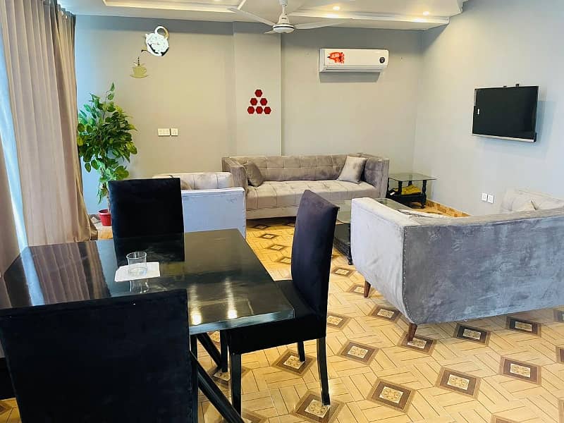 2 Bedroom Luxury Furnished Apartment For Rent Facing Eiffel Tower Sector E -Bahria Town Lahore 2