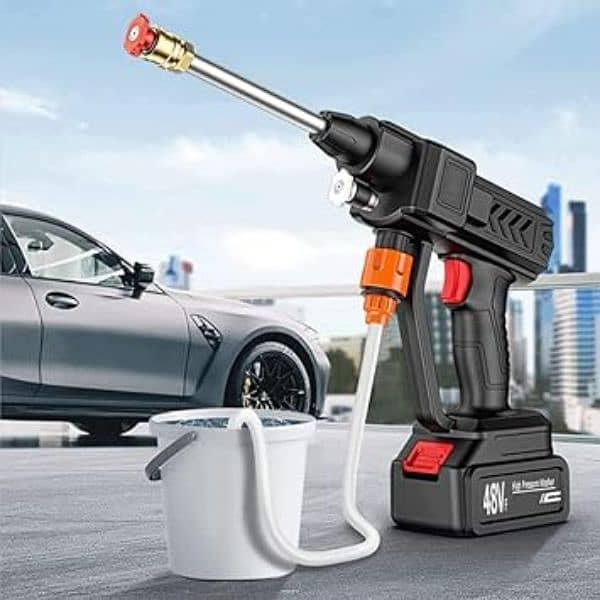 Automatic Cordless Wireless Car Wash Spray Gun High Pressure 48v 1