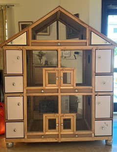 Big Wooden Bird Cage for sale