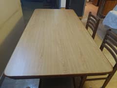 Solid wood table with 8 chairs