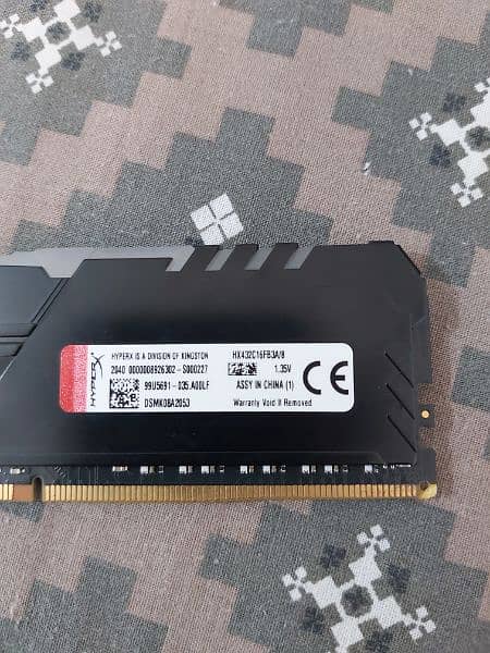 8gb ddr4 HYPER X FURY ARGB 3