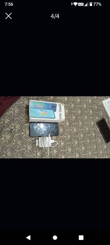 Oppo A54 4/128 with box and charger 5000 mAh battery good timing 2