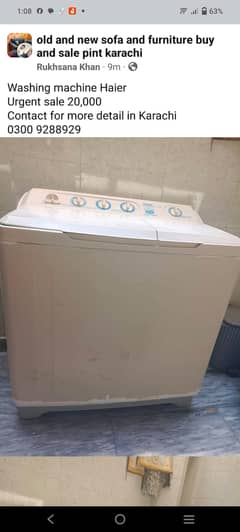 Haier double Tub Washing Machine