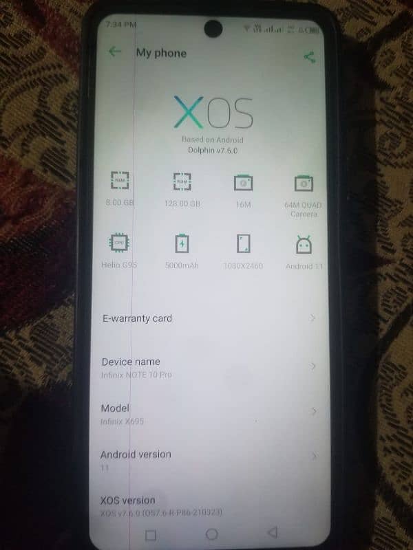 urgent sell Infinix note 10 pro 8 128 Sirf ik barik line si hn 5