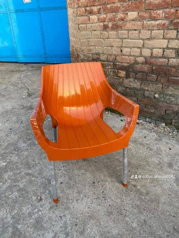 plastic chairs High quality with metal legs, indoor and outdoor chairs 2