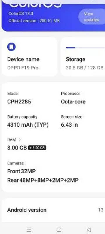 oppo f19pro (8/128) 1