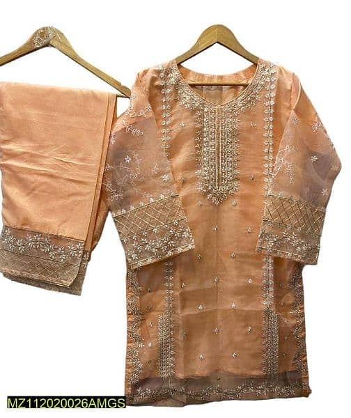 women 3 piece stitched suit free delivery all over Pakistan 2