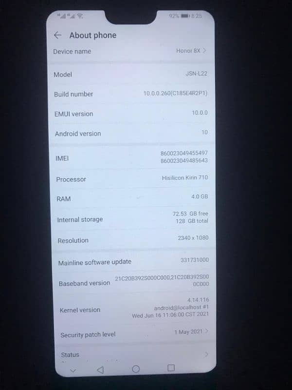 Honor 8X {4gb-128gb} (condition 9/10) one hand used by family 3