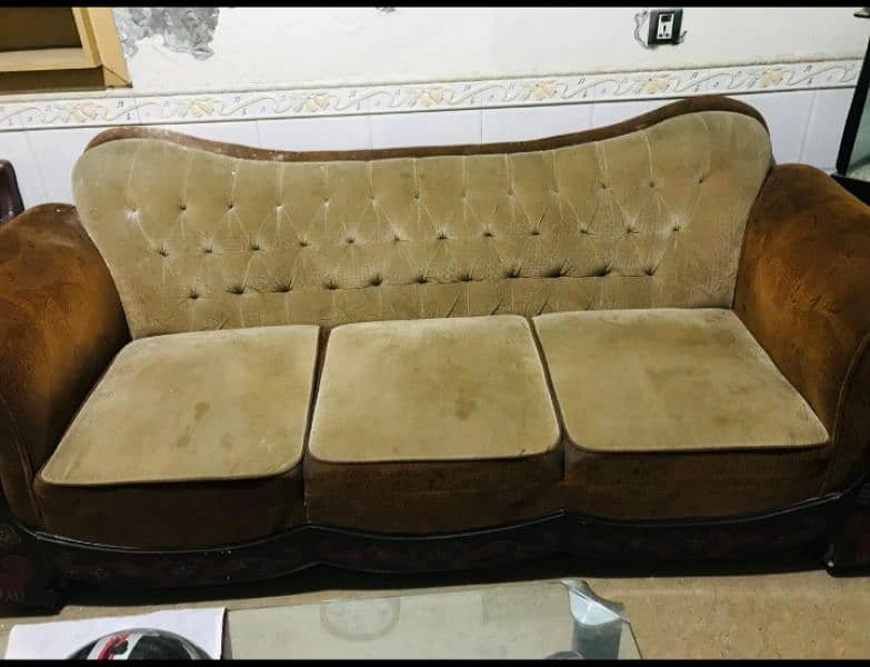 Sofa set with center glass table 6