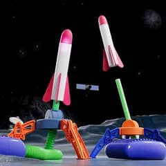 foot stomp rocket launcher ( adjustable angle) - with 3 Rockets