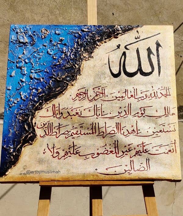 calligraphy painting on canvas 3