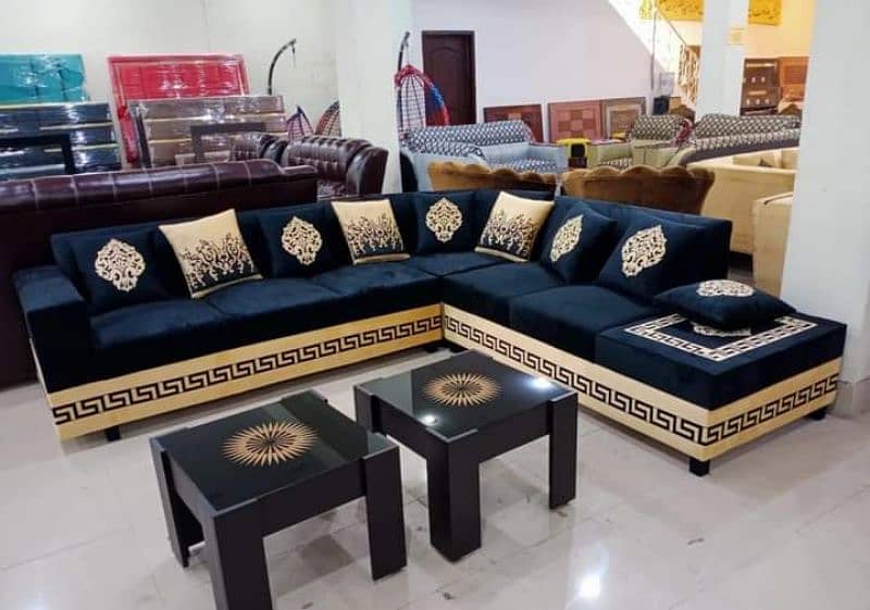 6 seater sofa,L shape sofa, wooden sofa set,Lahore sofa's, 13