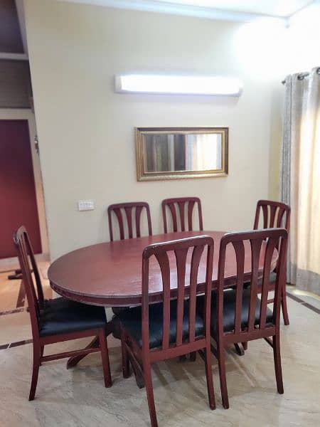 Wooden dining table with 6 chairs 2