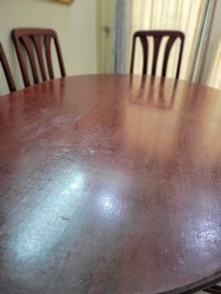 Wooden dining table with 6 chairs 3