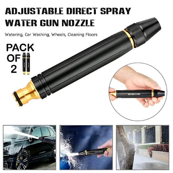 Pack of 2 Multi-Functional High-Pressure Metal Water Spray Nozzles 5