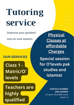 Affordable Tution by qualified teachers