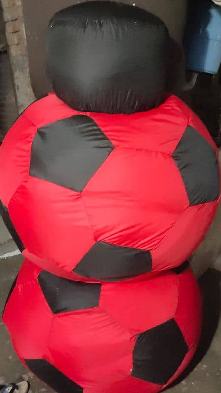 . . . .  Set off 3 Football Bean bag Export Quality Filling With Beans 0