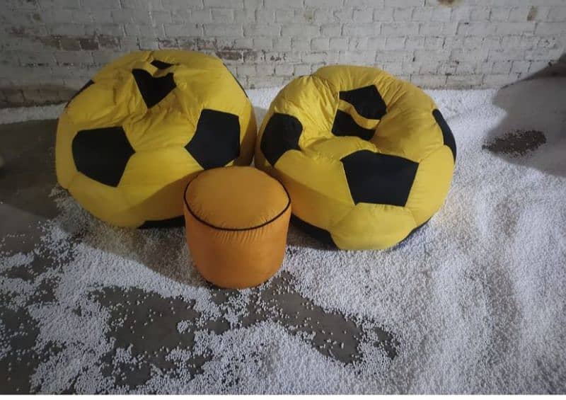 . . . .  Set off 3 Football Bean bag Export Quality Filling With Beans 5