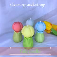 Tulip candle scented made from soy and beeswax