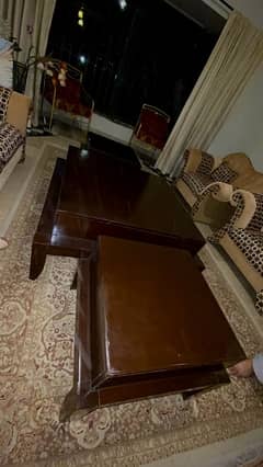 Big center tables with 2 side tables for sale 0