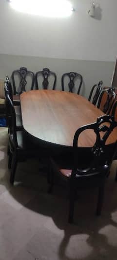 Dinning Table With 10 Chairs