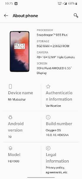 one plus 7t 256gb 1