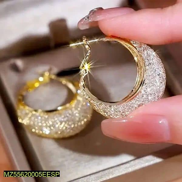 Delivery all over Pakistan Beautiful mash and the zircone drop earring 1