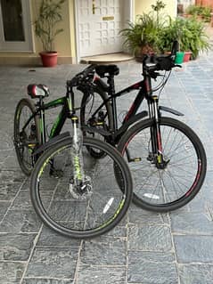 mountain bike pair + accessories