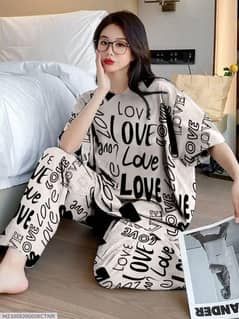 FREE DELIVERY - Cotton Jersey Printed Sleepwear Set