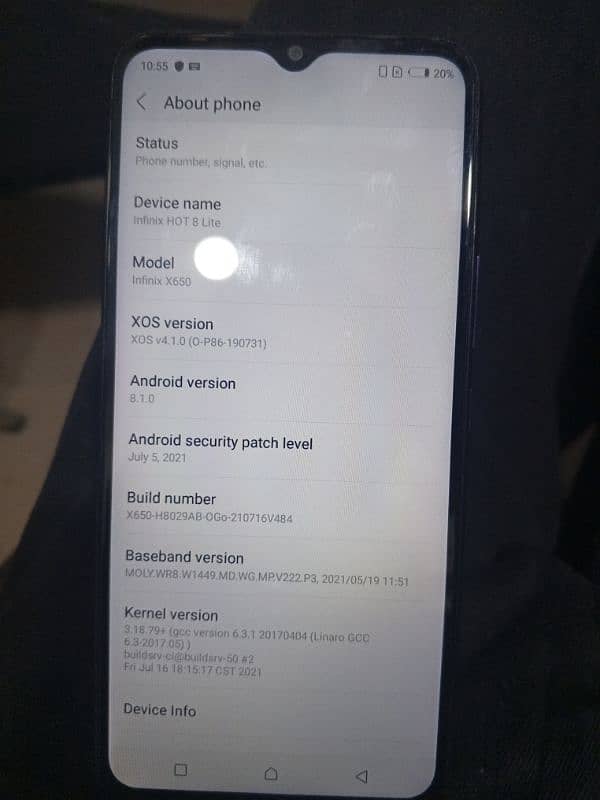 Infinix hot 8lite 1