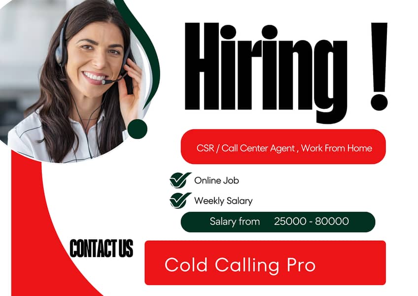 CSR / Call Center Agent , Work From Home 0