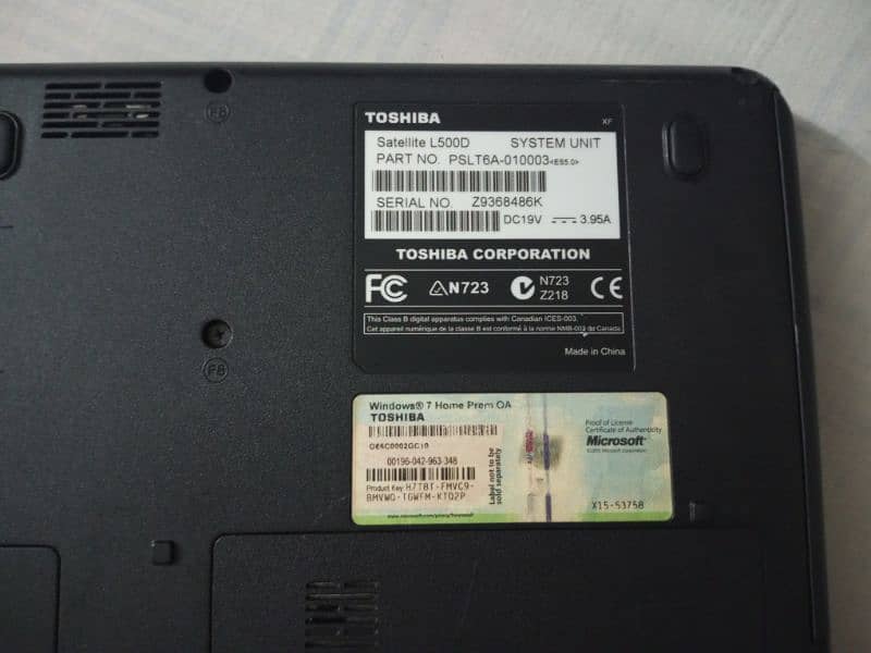 toshiba satellite L500D 4