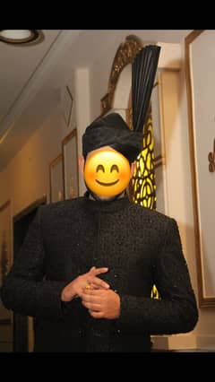 Sherwani for sale jet Black (Wear only for 2 hours)