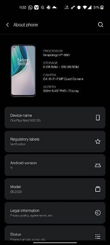 oneplus nord N10 5g 5