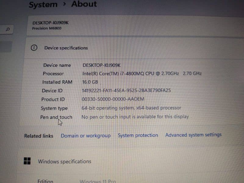 dell precision m6800 9