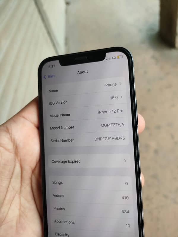 i phone 12 pro 100% battery original pta approved 9