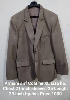 1 Armani coat 4 normal Coat pant 0