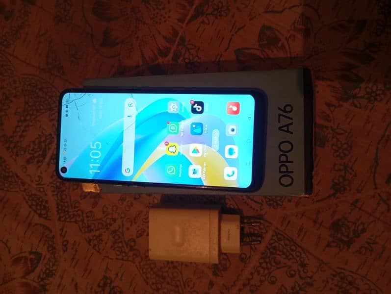 oppo A76 6+6/128 finger and all is ok full box 3