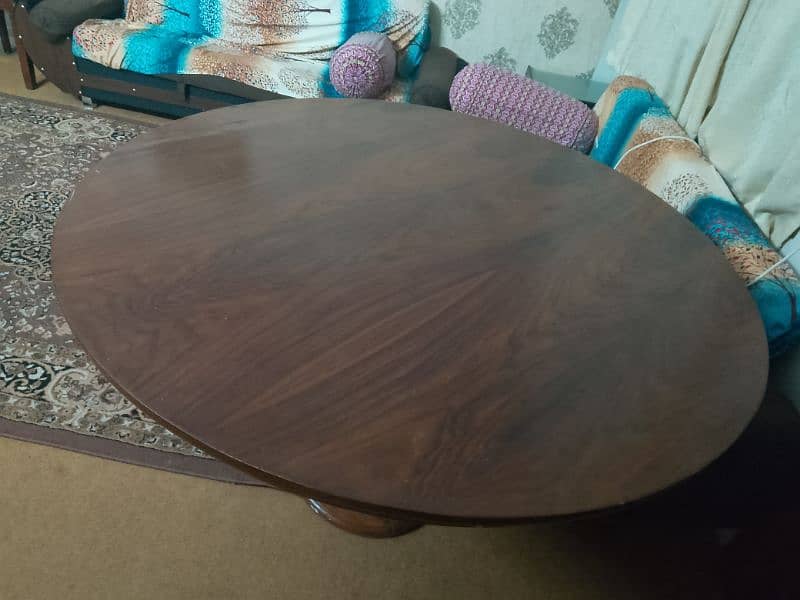 Round wooden dining table with 4 chairs 2