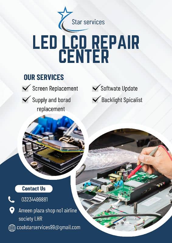 LED TV LCD PLASMA REPAIR CENTER LED PANEL REPAIR BACKLIGHT REPLACE 2