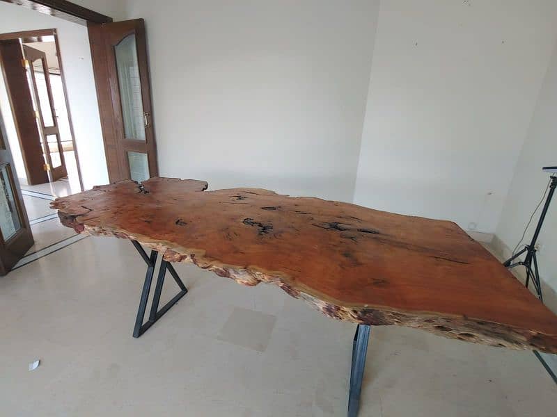 Dining table Rustic live Edged (Keekar wood) 4