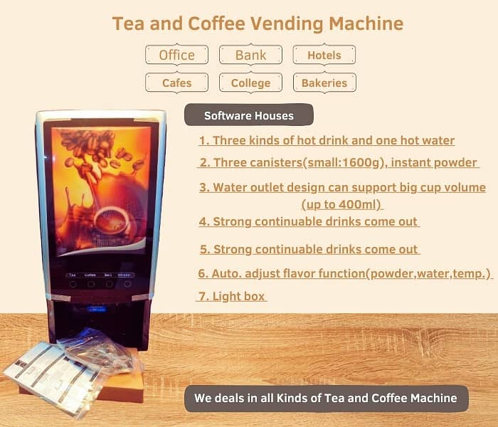 we have All kind of Tea And coffee machines. 2