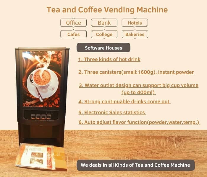 we have All kind of Tea And coffee machines. 3