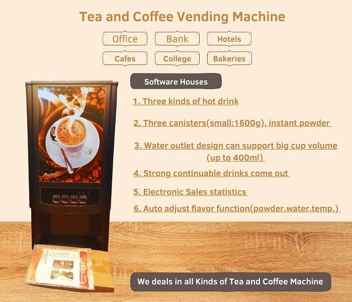 we have All kind of Tea And coffee machines. 4