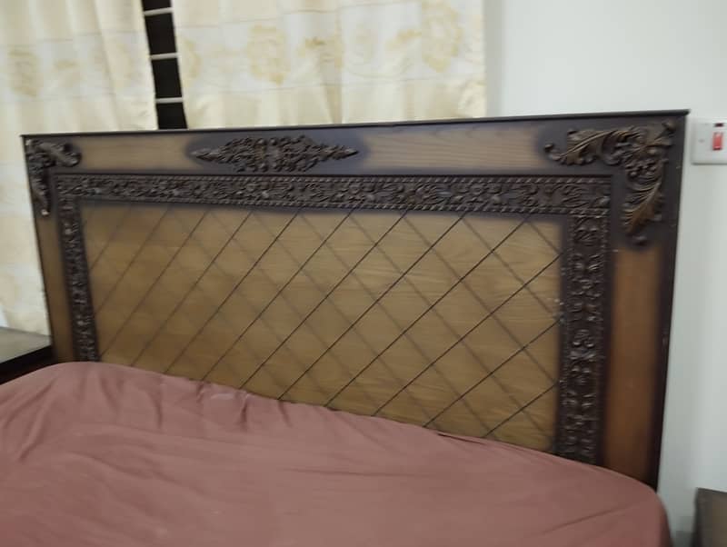 Double Bed with Mattress, and 2 Side Tables 2