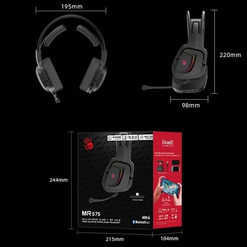 Bloody MR575 RGB Gaming Wireless Headset 1