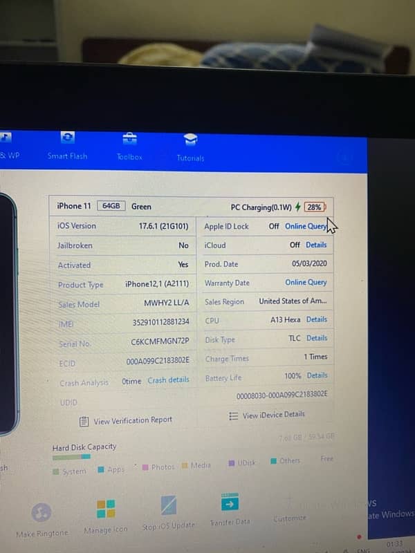 iphone 11 Jv 64 gb good Condition 3 u tool report attached 15