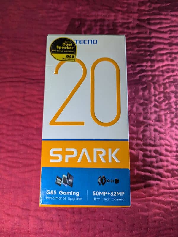 Tecno spark 20 8/ 256 official ) New, just box unboxing,one day use ! 3