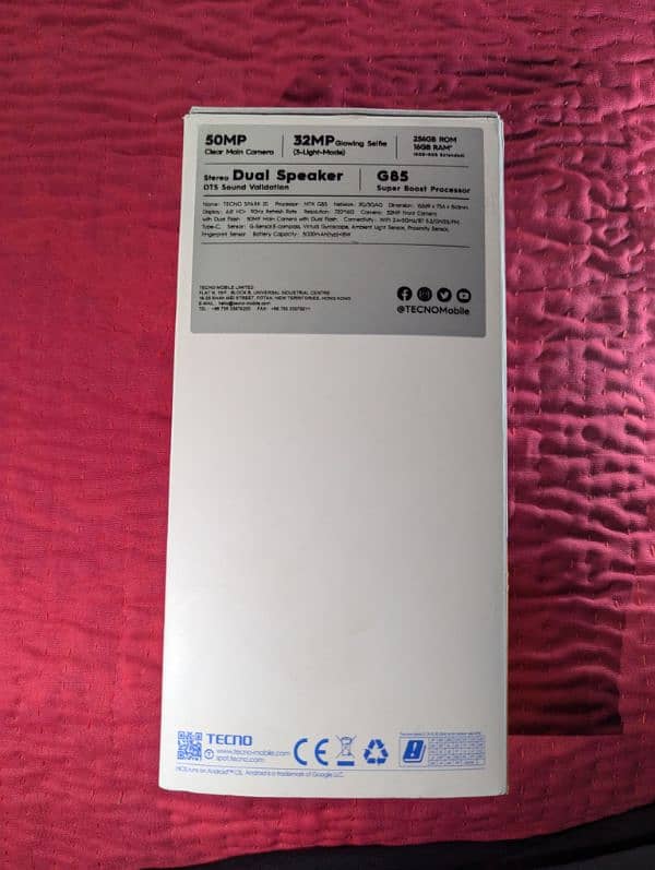 Tecno spark 20 8/ 256 official ) New, just box unboxing,one day use ! 5